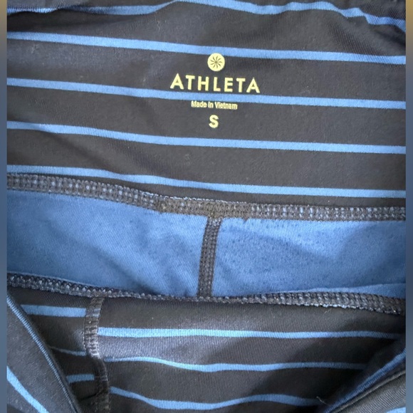 Athleta Striped Blue Leggings - Picture 2 of 4